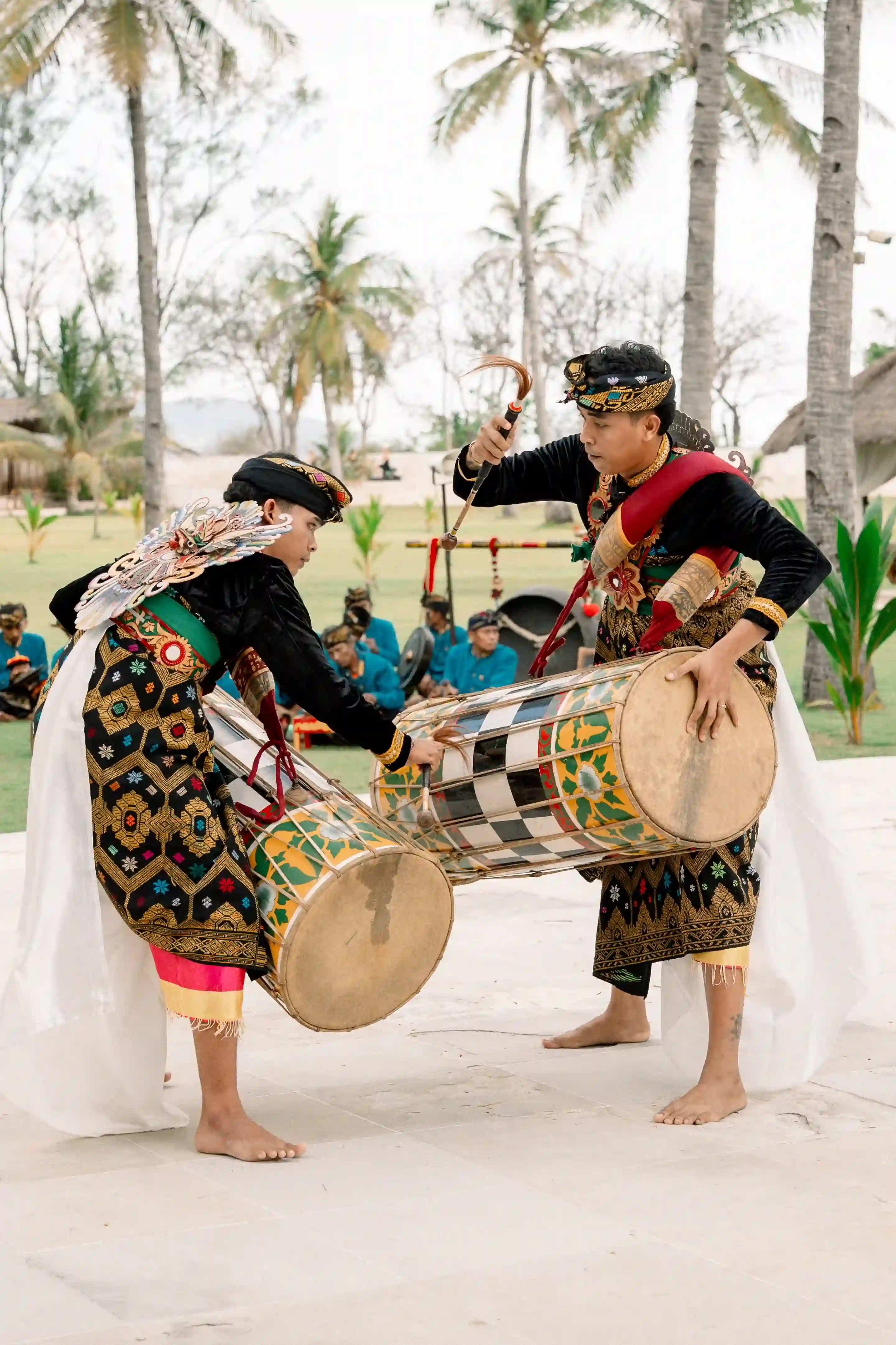 A couple swimming above the famous underwater statue circle, half-submerged photo with clear blue water and fish, representing complimentary Resort Activities hover